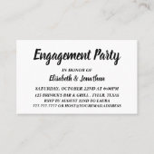 Eenvoudig/modern, zwart/wit Ticket van de Engageme (Voorkant)