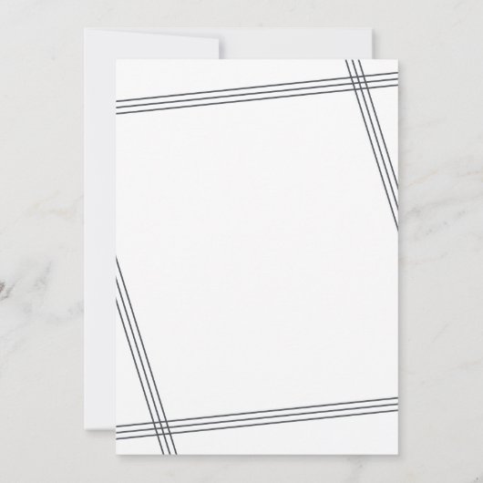 Eenvoudig Modern Zwart-Wit Verjaardagsfeest Kaart (Achterkant)