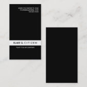 Eenvoudig modern zwart-wit Visitekaartje (Voorkant / Achterkant)