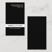 Eenvoudig modern zwart-wit Visitekaartje (Voorkant / Achterkant)