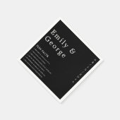 Eenvoudig modern zwart-wit voetballetje servet (Hoek)