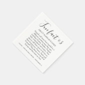 Eenvoudig modern zwart-wit voetballon 3 bruiloft servet (Hoek)