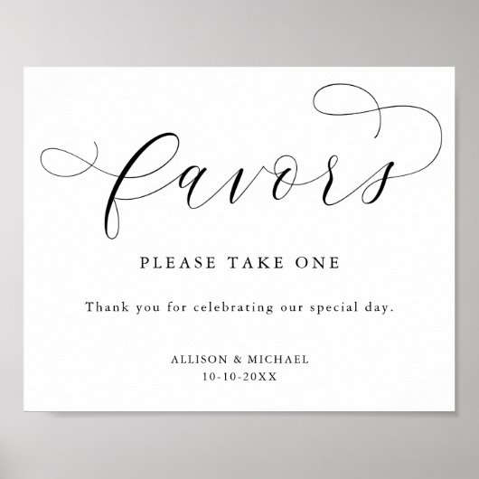 Eenvoudig, modern zwart wit voorteken poster (Voorkant)