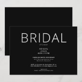 Eenvoudig modern zwart-wit Vrijgezellenfeest II Kaart (Voorkant / Achterkant)