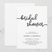 Eenvoudig modern zwart-wit Vrijgezellenfeest Kaart (Voorkant / Achterkant)