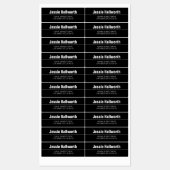 Eenvoudig Modern Zwart Wit Waterdicht Adres Labels (Vel)