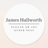 Eenvoudig modern zwart-wit waterdicht labels