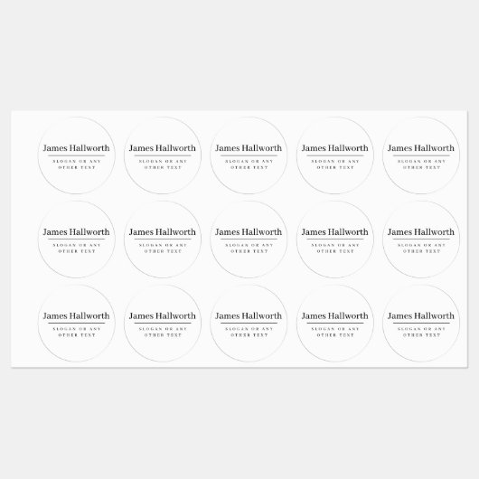 Eenvoudig modern zwart-wit waterdicht labels (Vel)