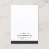 Eenvoudig modern zwart-wit wit sprookjesscherm visitekaartje (Achterkant)