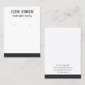 Eenvoudig modern zwart-wit wit sprookjesscherm visitekaartje (Voorkant / Achterkant)