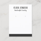 Eenvoudig modern zwart-wit wit sprookjesscherm visitekaartje (Voorkant)