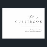 Eenvoudig modern zwart-witboek voor bruiloft poster<br><div class="desc">Op zoek naar een eenvoudige en elegante manier om je gasten uit te nodigen je gastenboek te ondertekenen? Kijk niet verder dan deze prachtige Eenvoudige Gematigde Bordbord van de Biddeling van de Biddeling van het Wit en van de Band van de Winterij! Met een schoon, modern design met een handgeschreven...</div>