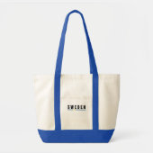 Eenvoudig Modern Zweden Letter Vlag Souvenir Tote Bag (Voorkant)