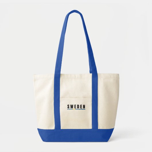 Eenvoudig Modern Zweden Letter Vlag Souvenir Tote Bag (Voorkant)