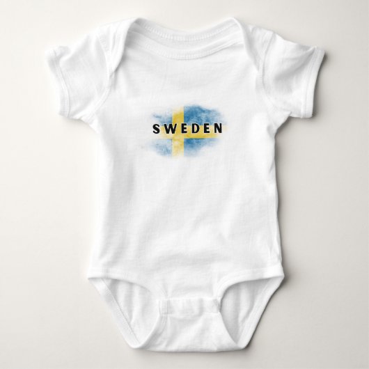 Eenvoudig Modern Zweden Vlag Zweeds Souvenir Romper (Voorkant)