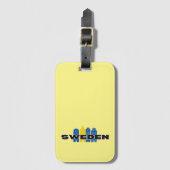Eenvoudig Modern Zweden Zweeds land Vlag Souvenir Bagagelabel (Voorkant (verticaal))