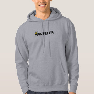 Eenvoudig Modern Zweden Zweeds land Vlag Souvenir Hoodie