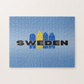 Eenvoudig Modern Zweden Zweeds land Vlag Souvenir Legpuzzel (Horizontaal)