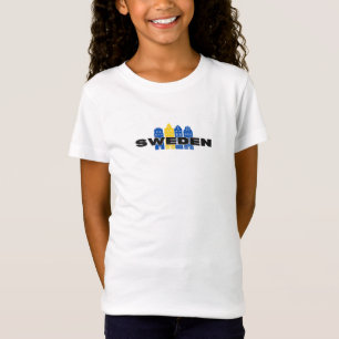 Eenvoudig Modern Zweden Zweeds land Vlag Souvenir T-shirt