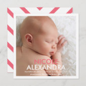 Eenvoudig moderne aankondiging - Roze (Voorkant / Achterkant)