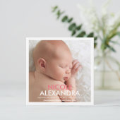 Eenvoudig moderne aankondiging - Roze (Staand voorkant)