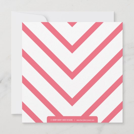 Eenvoudig moderne aankondiging - Roze (Achterkant)