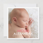 Eenvoudig moderne aankondiging - Roze (Voorkant)