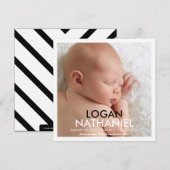 Eenvoudig moderne aankondiging - zwart (Voorkant / Achterkant)