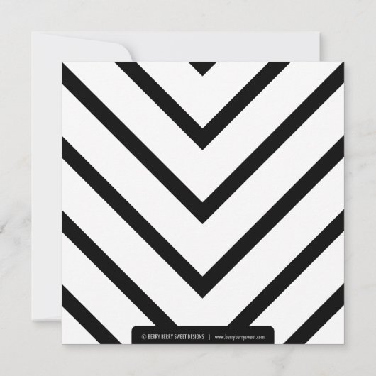 Eenvoudig moderne aankondiging - zwart (Achterkant)