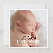 Eenvoudig moderne aankondiging - zwart (Voorkant)