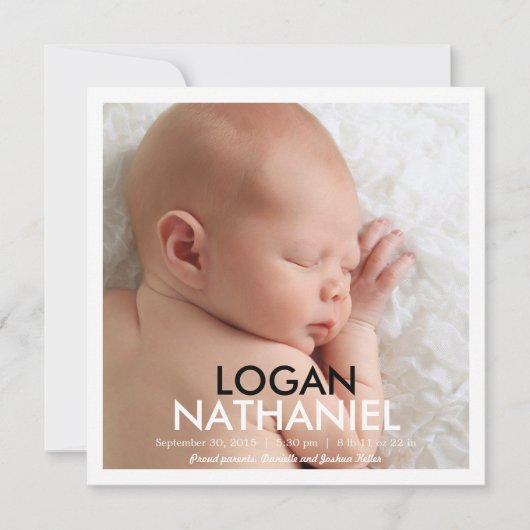 Eenvoudig moderne aankondiging - zwart (Voorkant)