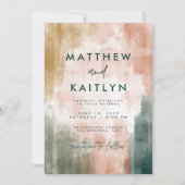 Eenvoudig moderne Abstracte Waterverf valt binnen Kaart (Voorkant)