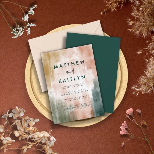 Eenvoudig moderne Abstracte Waterverf valt binnen Kaart