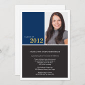 Eenvoudig moderne afstuderen-categorie uitnodiging (Voorkant / Achterkant)