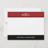 Eenvoudig Moderne Afstuderen Dank u Kaarten (rood) (Voorkant)