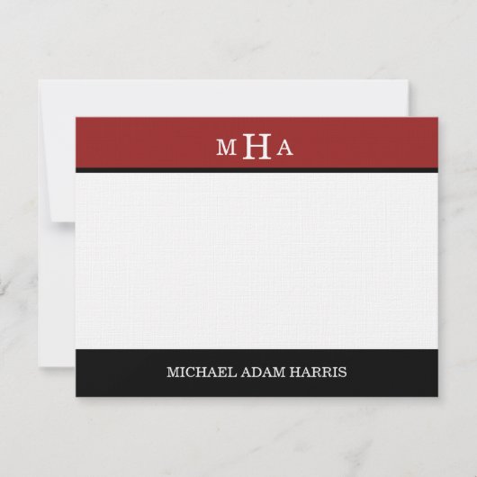 Eenvoudig Moderne Afstuderen Dank u Kaarten (rood) (Voorkant)