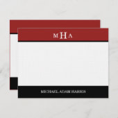 Eenvoudig Moderne Afstuderen Dank u Kaarten (rood) (Voorkant / Achterkant)