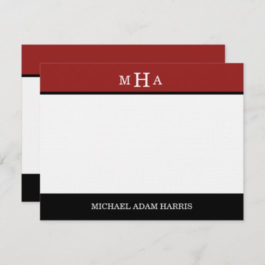 Eenvoudig Moderne Afstuderen Dank u Kaarten (rood) (Voorkant / Achterkant)