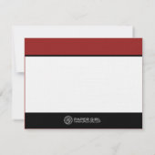 Eenvoudig Moderne Afstuderen Dank u Kaarten (rood) (Achterkant)