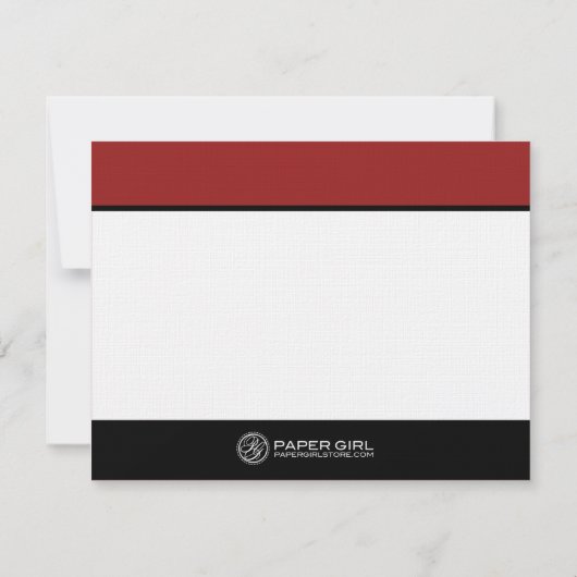 Eenvoudig Moderne Afstuderen Dank u Kaarten (rood) (Achterkant)