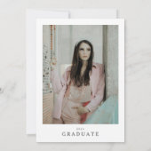 Eenvoudig moderne Afstuderen fotokaart Bedankkaart (Achterkant)