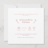 Eenvoudig moderne Baby Foto geboorteaankondiging (Achterkant)