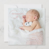 Eenvoudig moderne Baby Foto geboorteaankondiging (Voorkant)