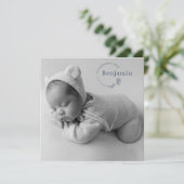 Eenvoudig moderne Baby Foto geboorteaankondiging (Staand voorkant)