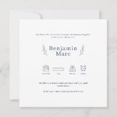 Eenvoudig moderne Baby Foto geboorteaankondiging (Achterkant)