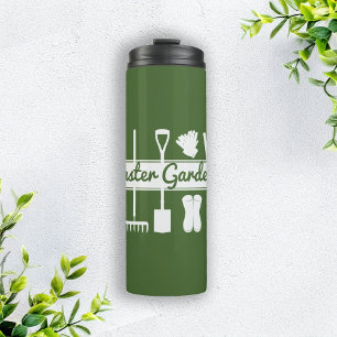 Eenvoudig Moderne Bosgroene Meester Tuinier Thermosbeker