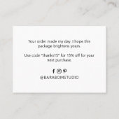 Eenvoudig Moderne Dank u Visitekaartjes (Achterkant)