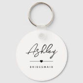 Eenvoudig Moderne Elegante Aangepaste Namen van Br Sleutelhanger (Achterkant)