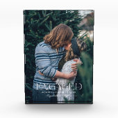 Eenvoudig Moderne Elegante Verloving Foto | Kerstm (Voorkant)