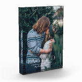 Eenvoudig Moderne Elegante Verloving Foto | Kerstm (Links)
